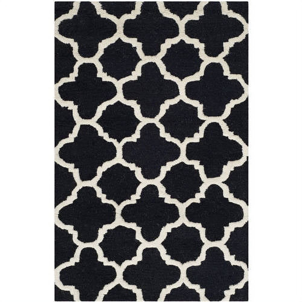 Elegant Ivory Hand-Tufted Wool Rectangular Accent Rug