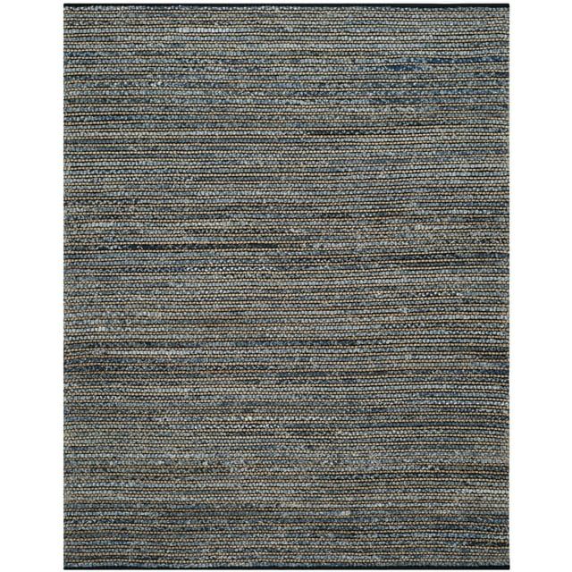 Coastal Breeze Handwoven Blue Stripe Flatweave Rug 10' x 14'