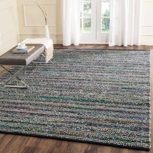 Cape Cod Multi-Color Natural Handmade Cotton 9' x 12' Area Rug