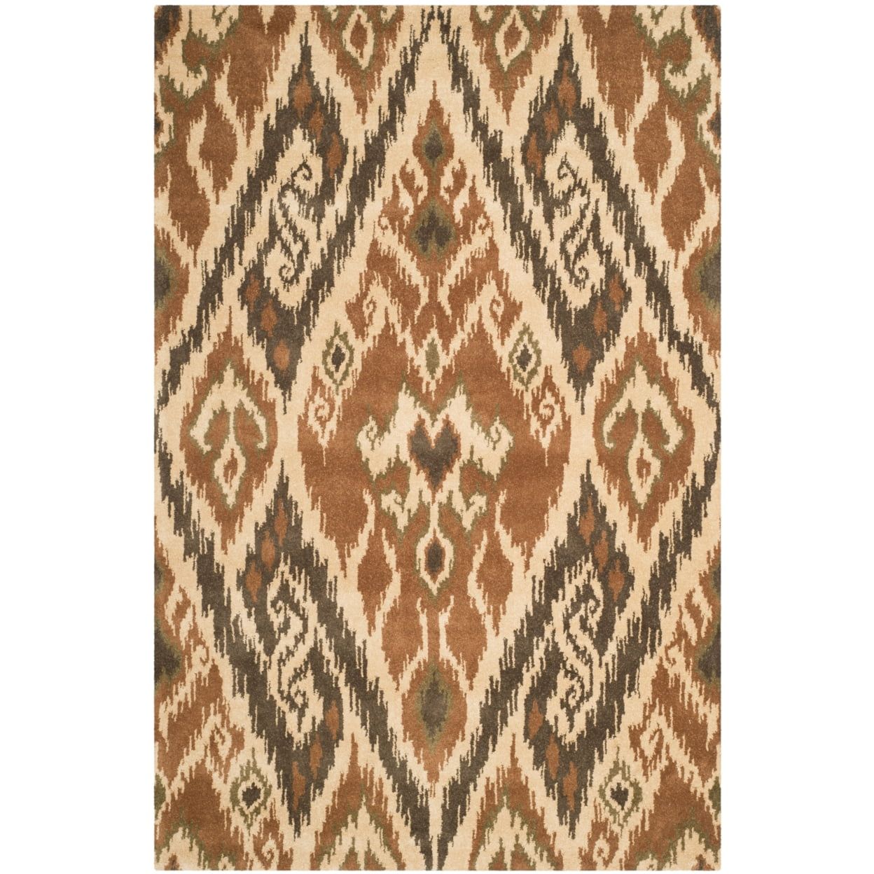 Capri Multi/Brown Hand-Tufted Wool Area Rug 6' x 9'