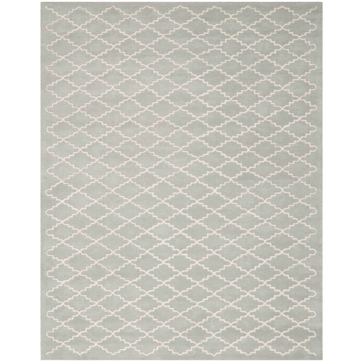 Gray Hand-Tufted Wool 9' x 12' Moroccan Rug