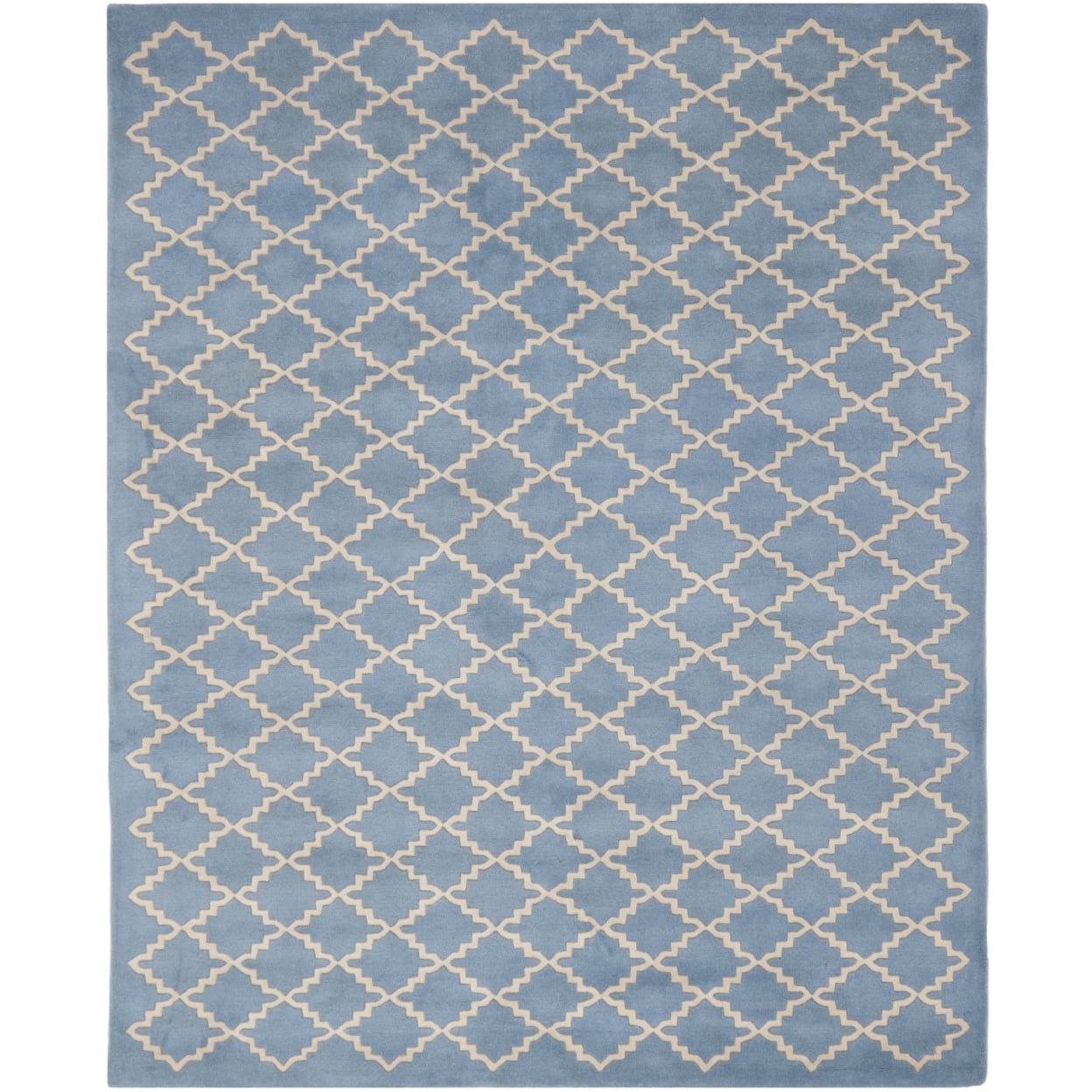 Handmade Dark Grey Ivory Tufted Wool Runner Rug 2'3" X 7'