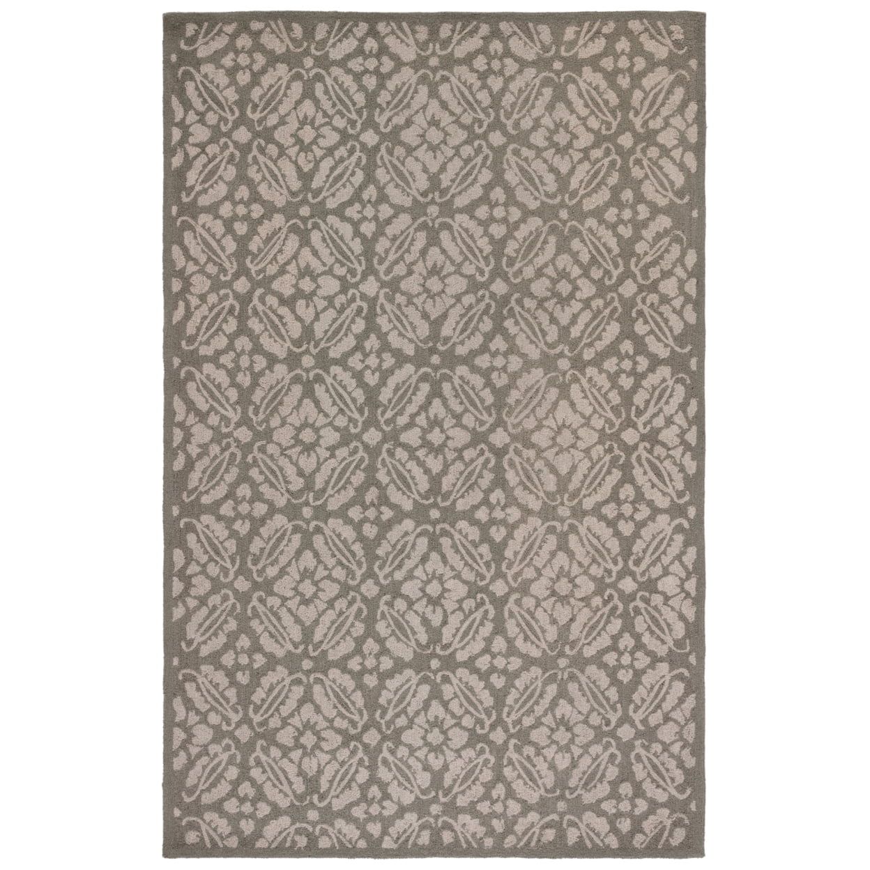 Handmade Sage Wool and Cotton 4' x 6' Rectangular Area Rug