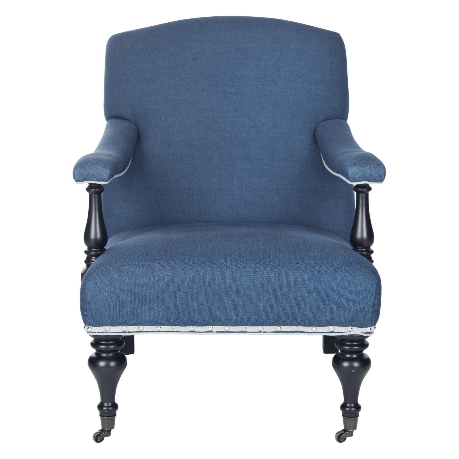 Steel Blue Lawson Accent Chair with Spindle Legs