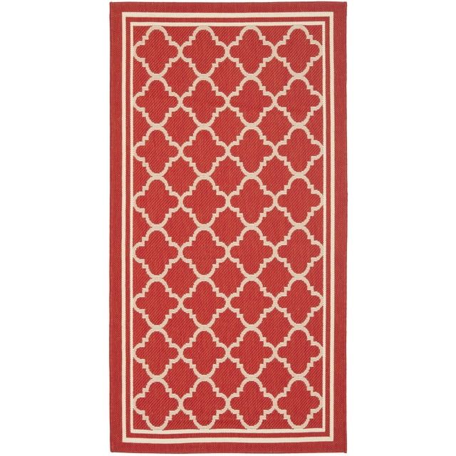 Red Bone Courtyard 31'' x 60'' Flat Woven Synthetic Area Rug