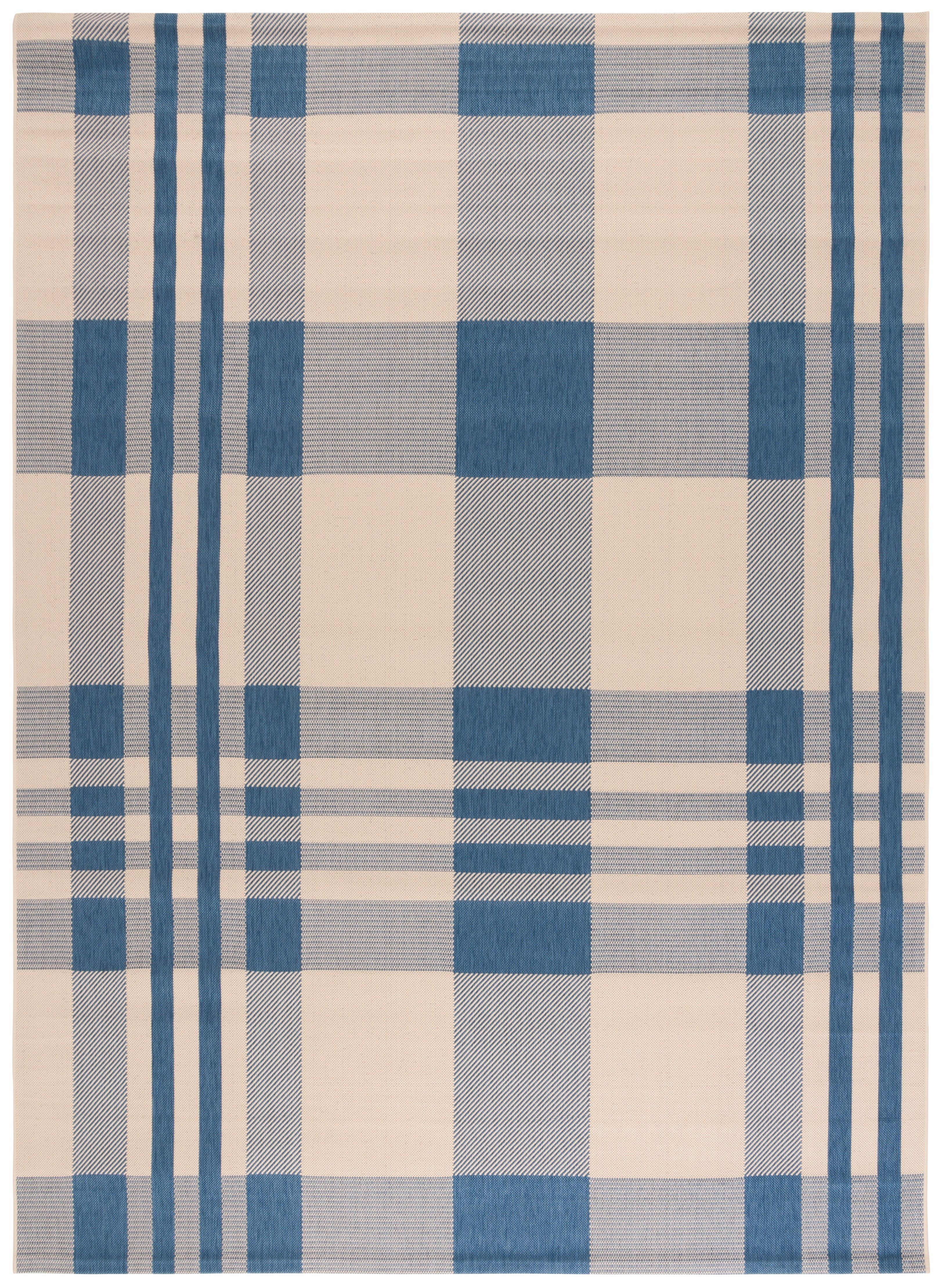 Rectangular Red/Bone Easy Care Synthetic Area Rug