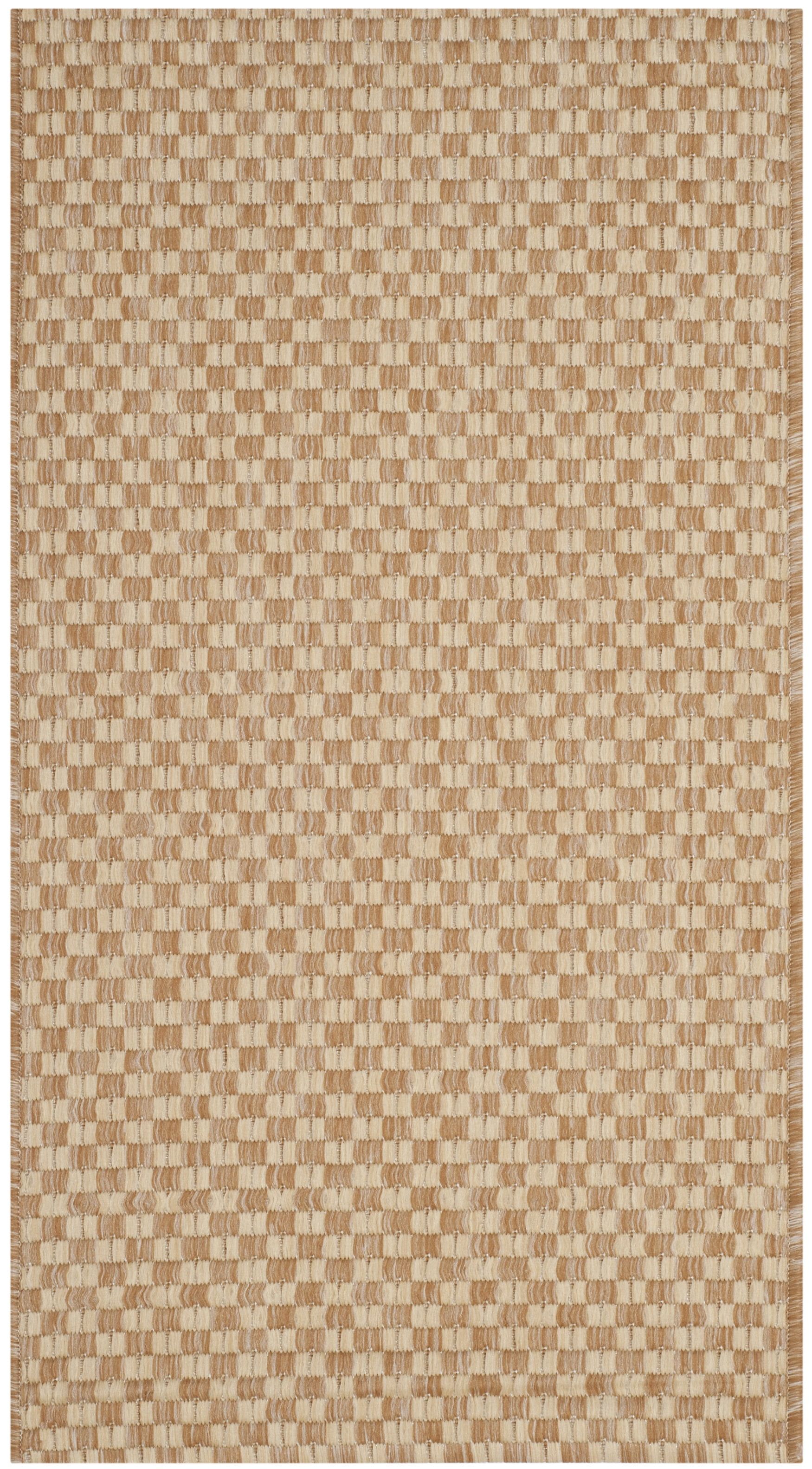 24" Round Natural Cream Synthetic Easy-Care Accent Rug
