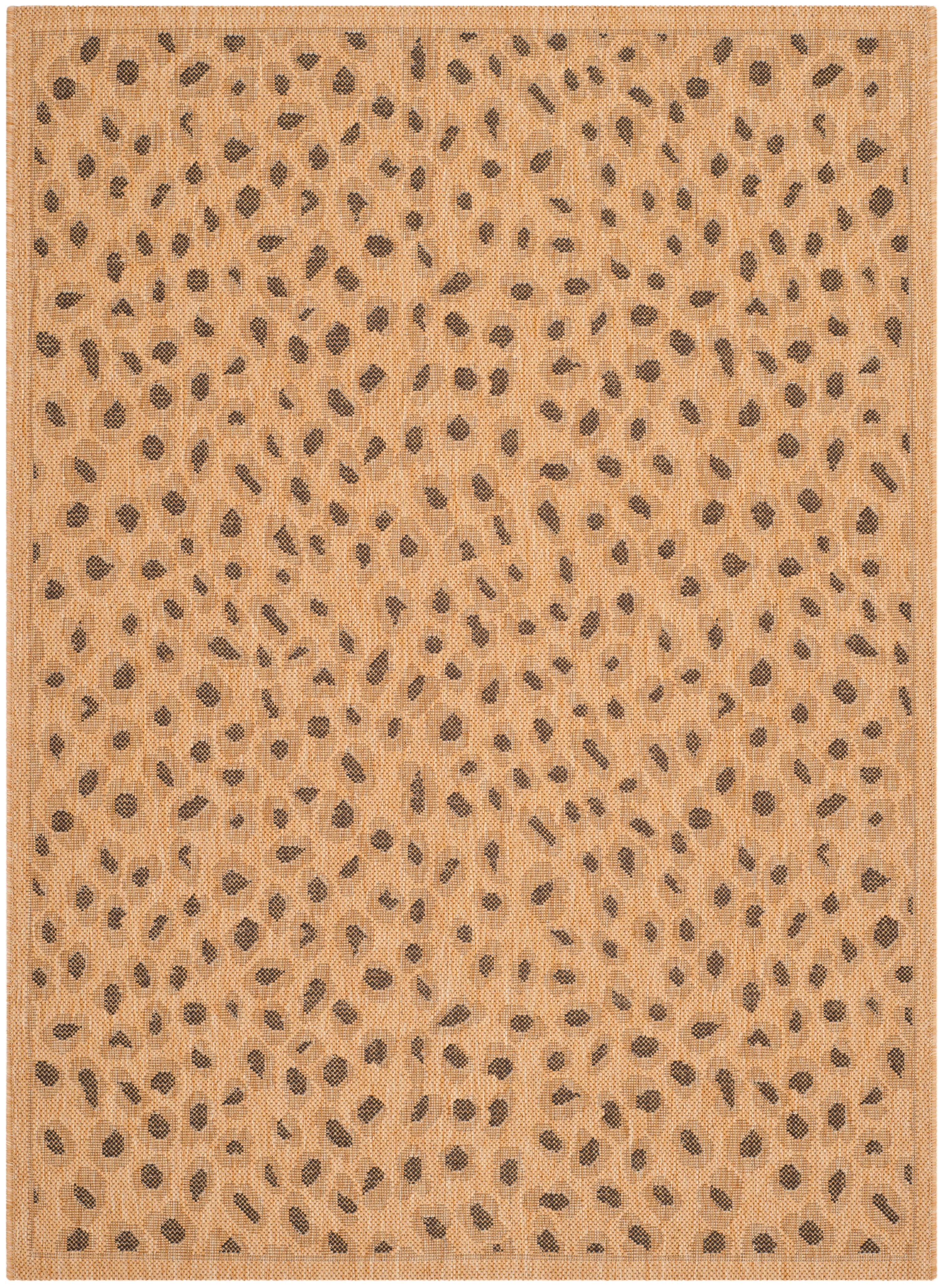 Courtyard Camille 47" Multicolor Cheetah Print Indoor/Outdoor Rug