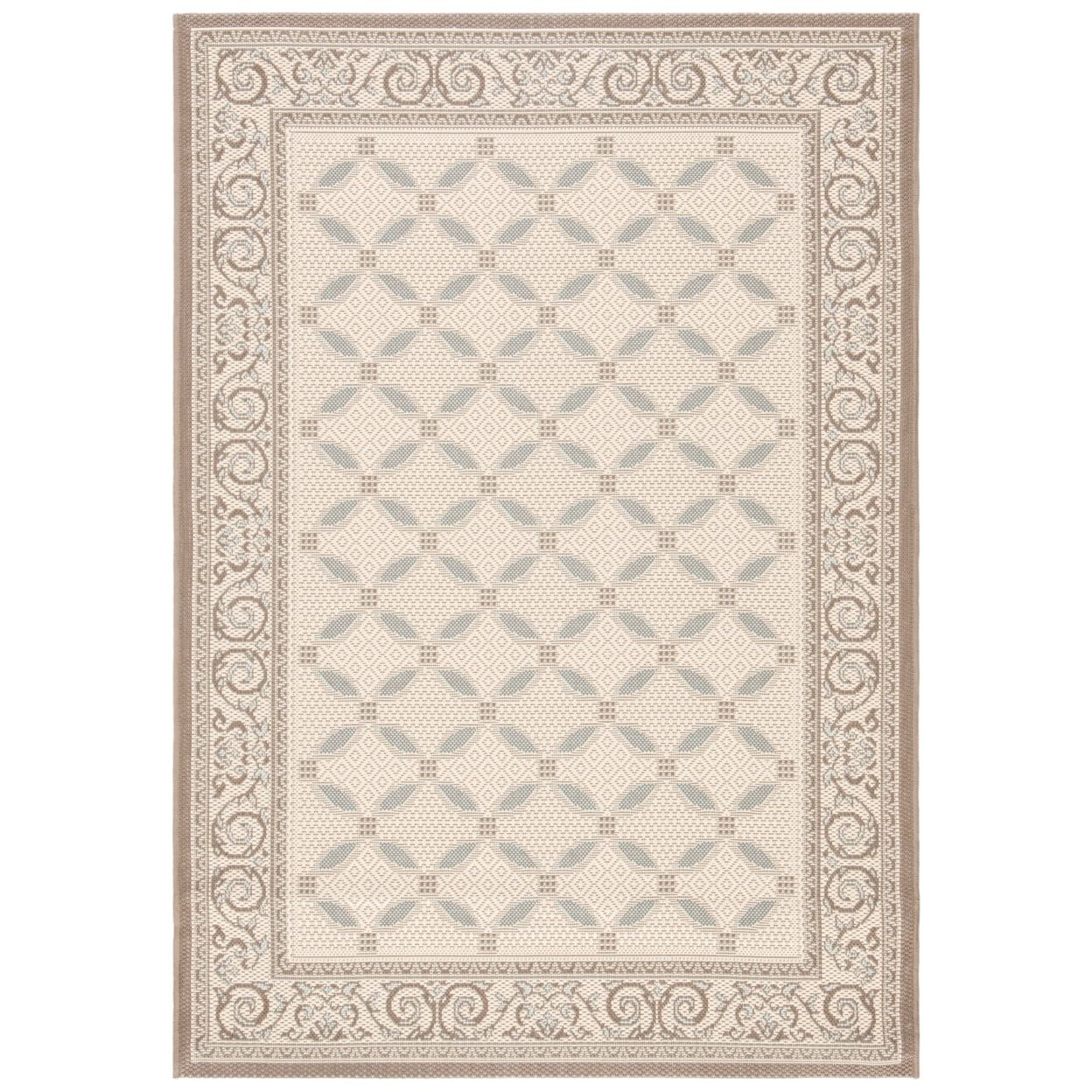 Multicolor Rectangular Synthetic Stain-Resistant Indoor/Outdoor Rug