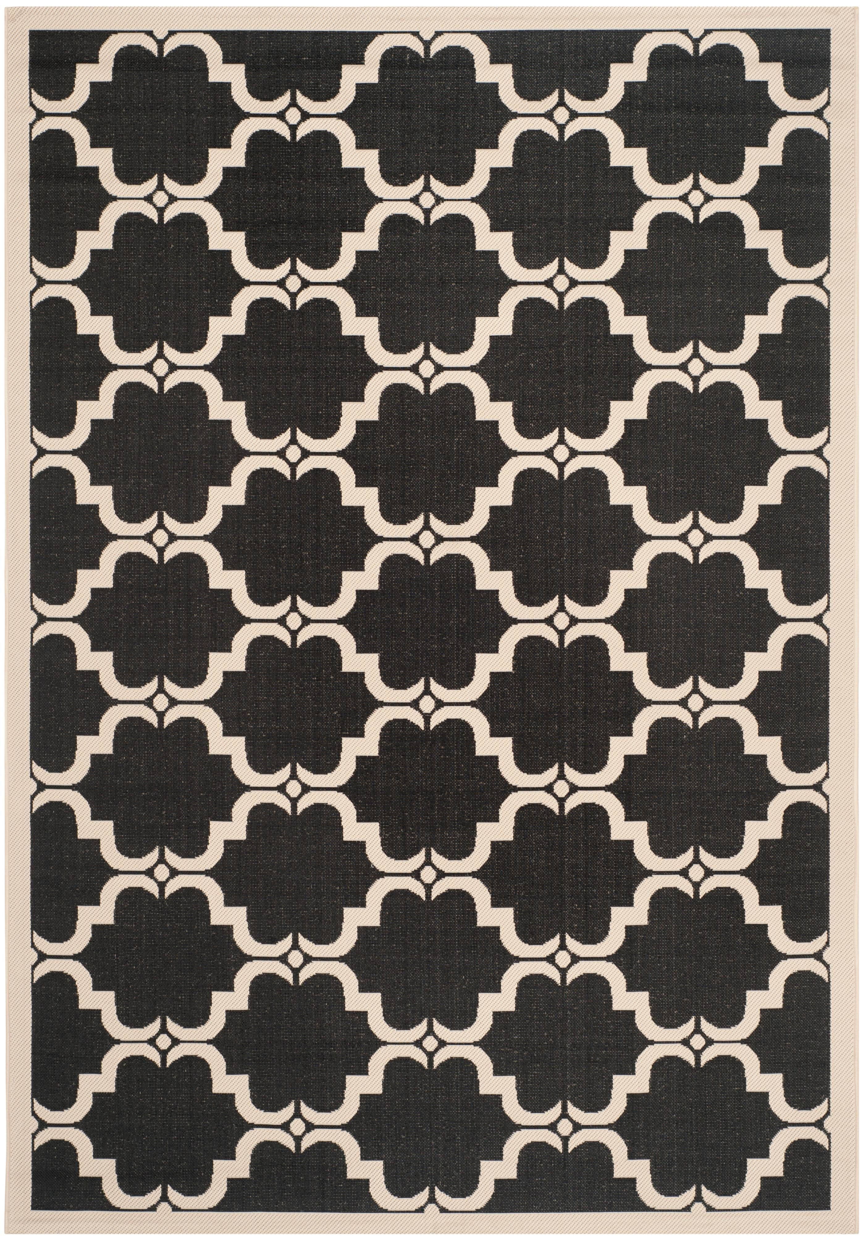 Safavieh 9' x 12' Black Synthetic Flat Woven Reversible Rug