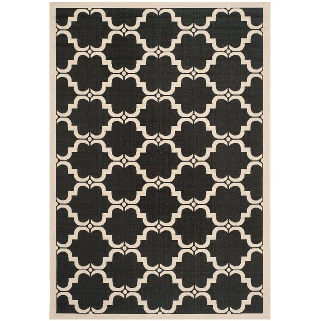 Safavieh 9' x 12' Black Synthetic Flat Woven Reversible Rug