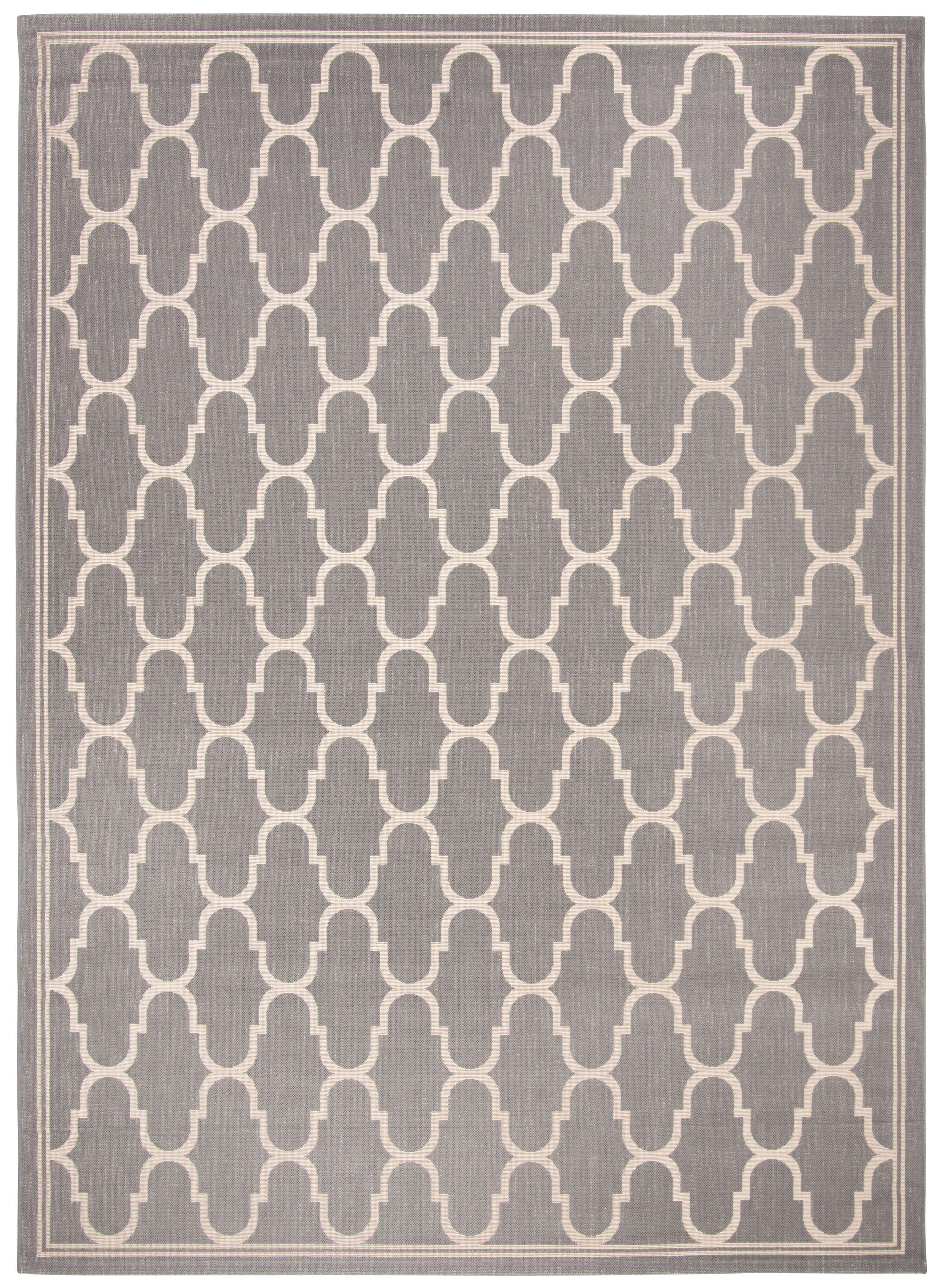 Anthracite Beige 9' x 12' Synthetic Easy-Care Area Rug