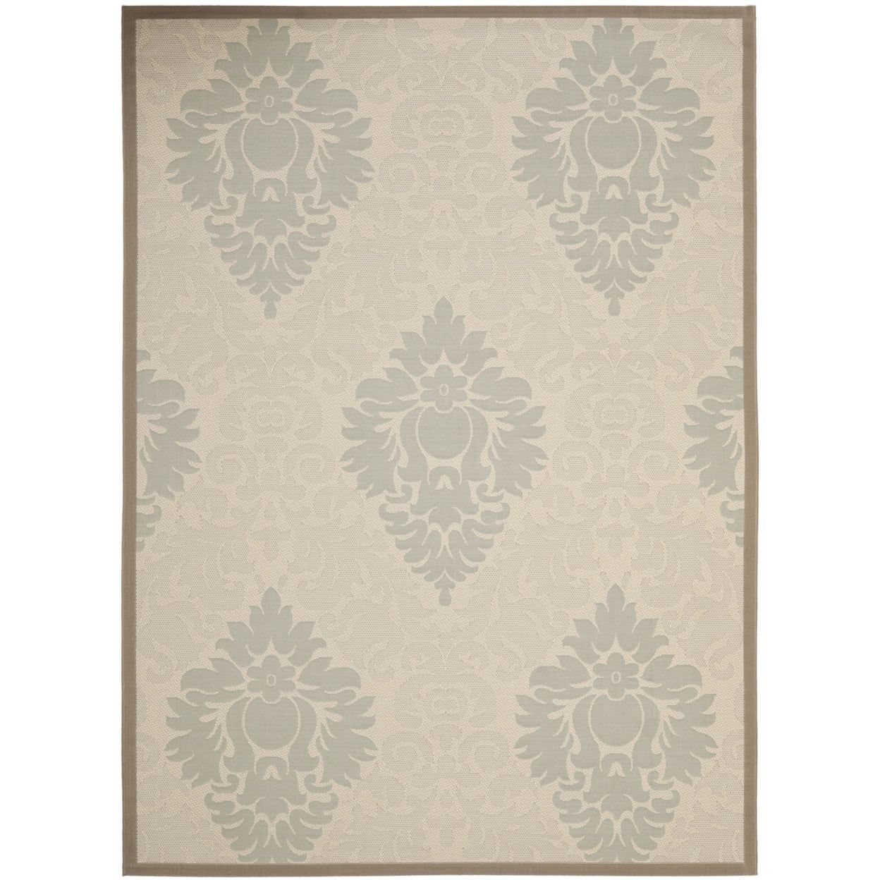 Coastal Breeze Blue Rectangular Synthetic Easy-Care Area Rug