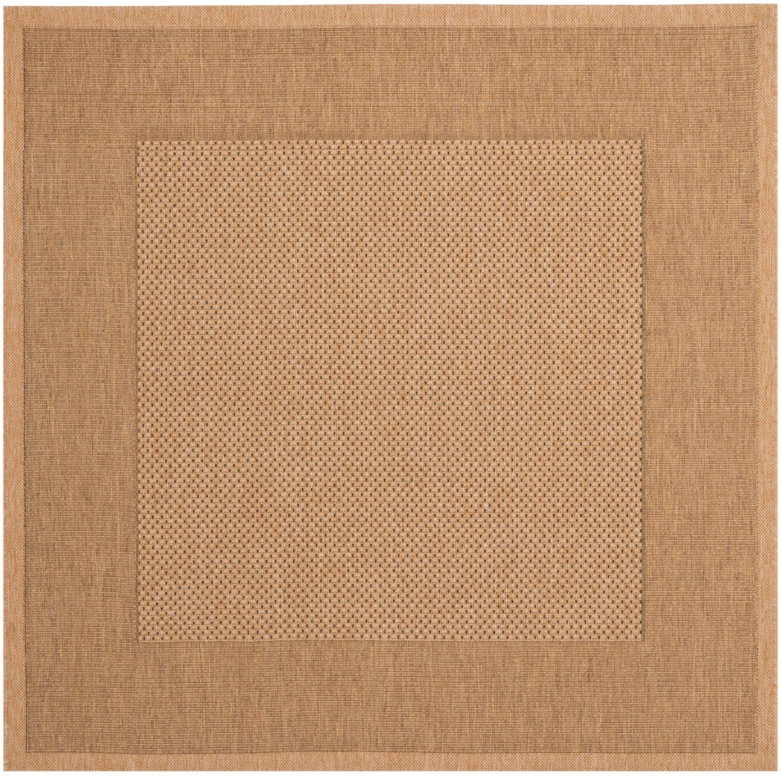 Natural Gold Square Indoor Outdoor Synthetic Rug