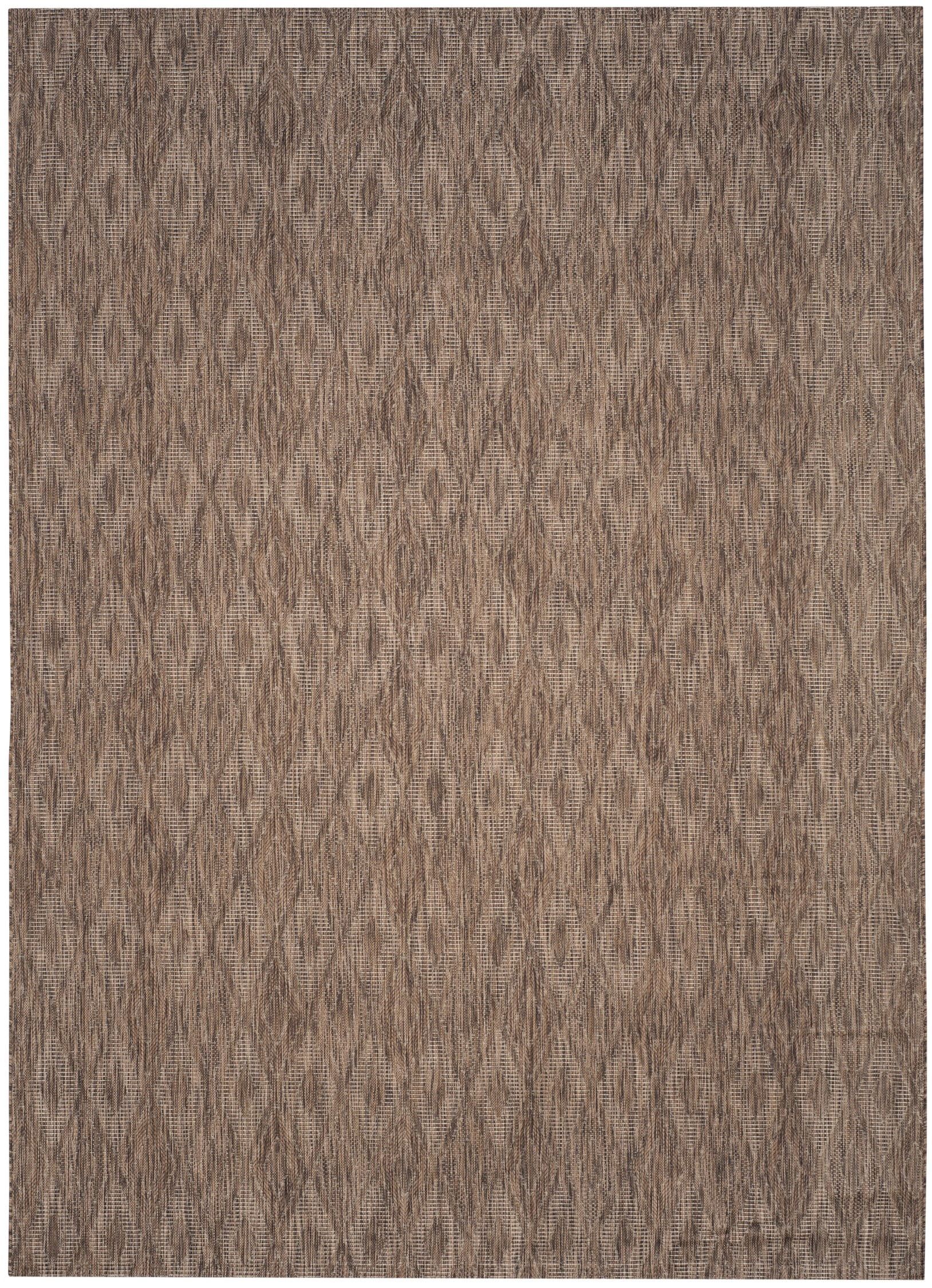 Gray Geometric Synthetic 9' x 12' Reversible Area Rug