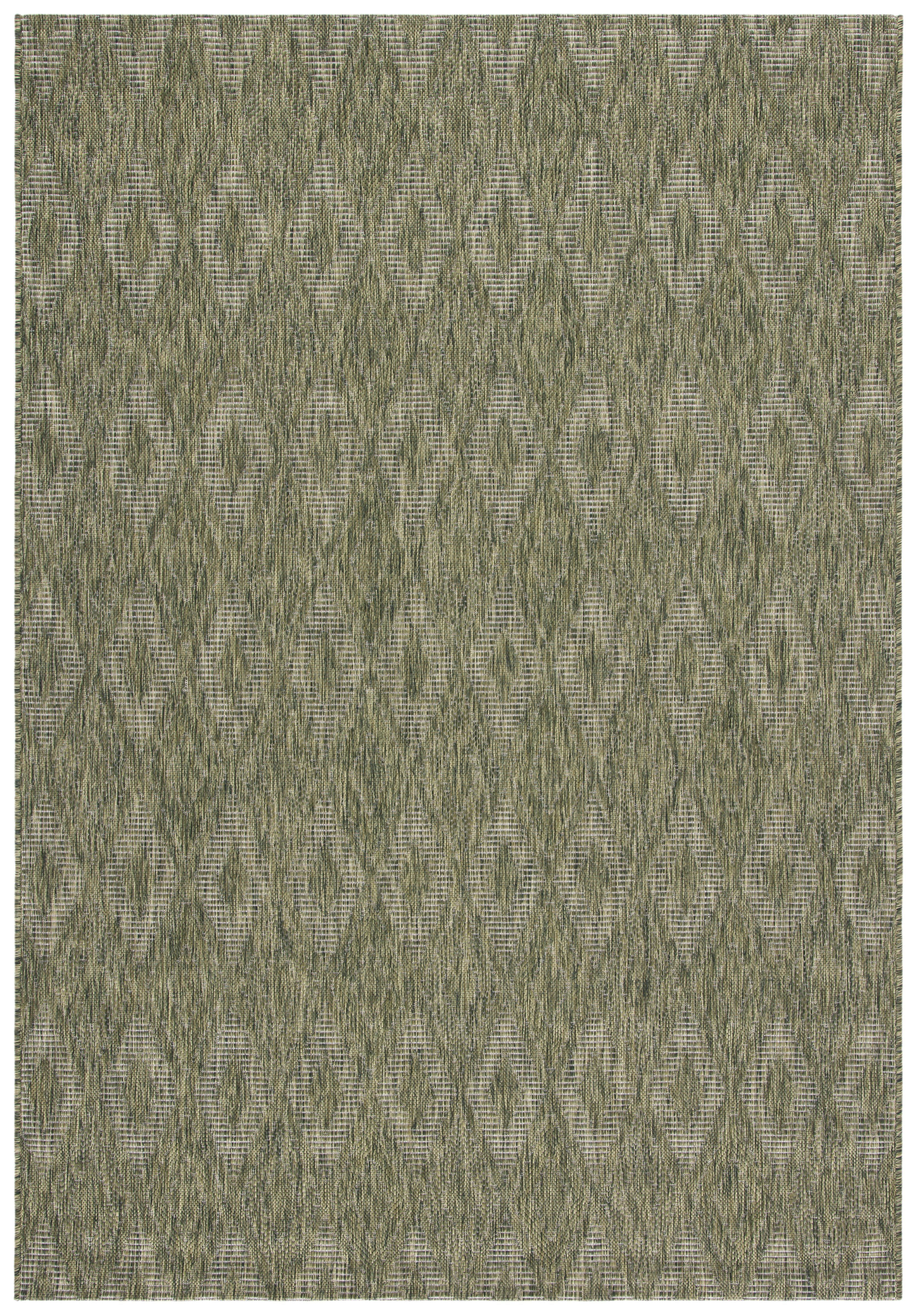 Reversible Synthetic 8' x 10' Easy Care Olive Rectangular Rug