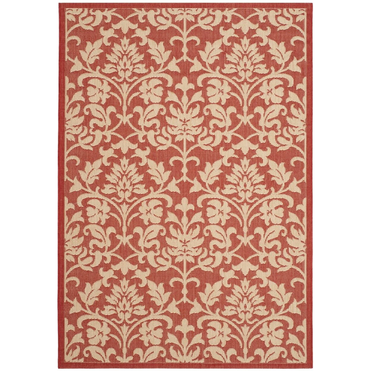 Riviera Red/Natural 9' x 12' Reversible Flat Woven Outdoor Rug