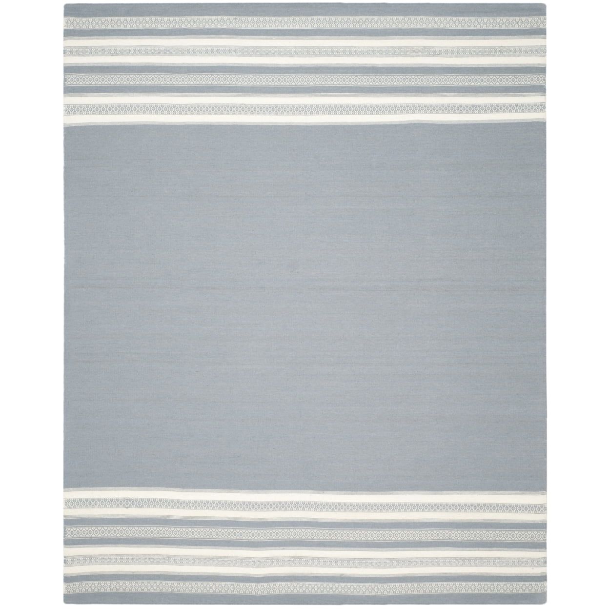 Handmade Contemporary Flat Woven Wool Rug, Grey, 3' x 5'