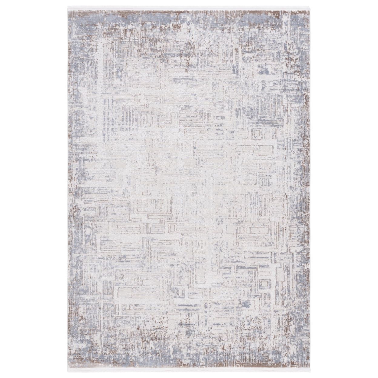 Ivory and Purple 4' x 6' Handmade Wool Flat Woven Rug