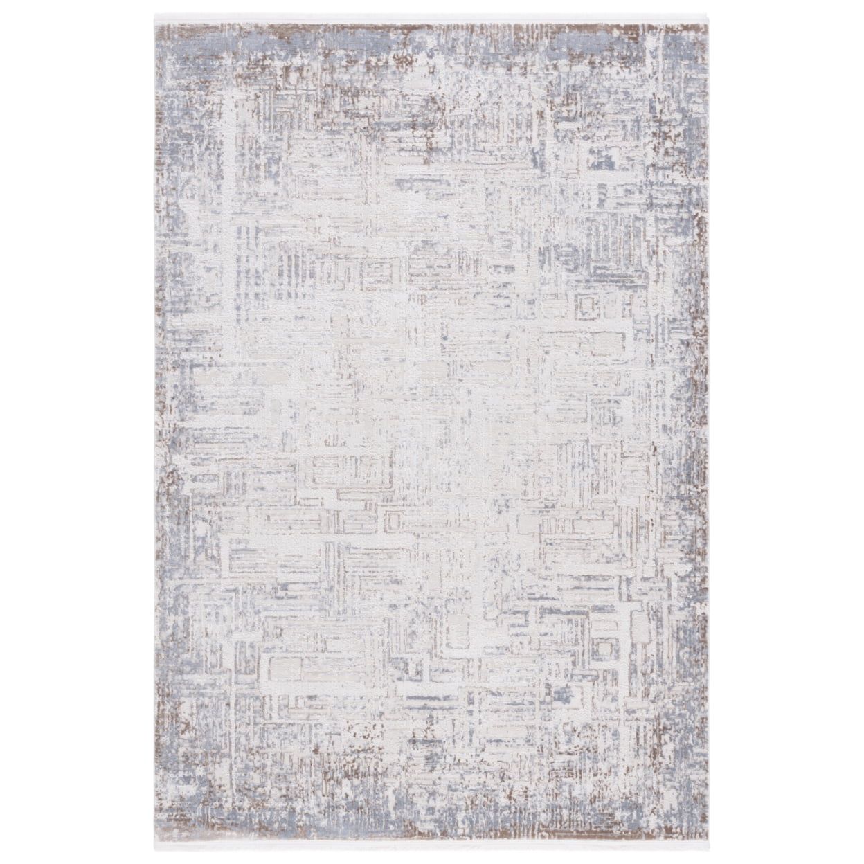 Ivory and Purple 4' x 6' Handmade Wool Flat Woven Rug