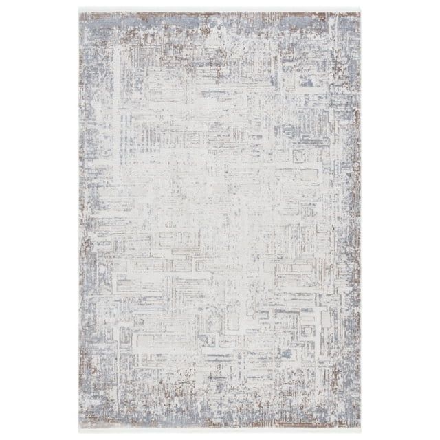 Ivory and Purple 4' x 6' Handmade Wool Flat Woven Rug