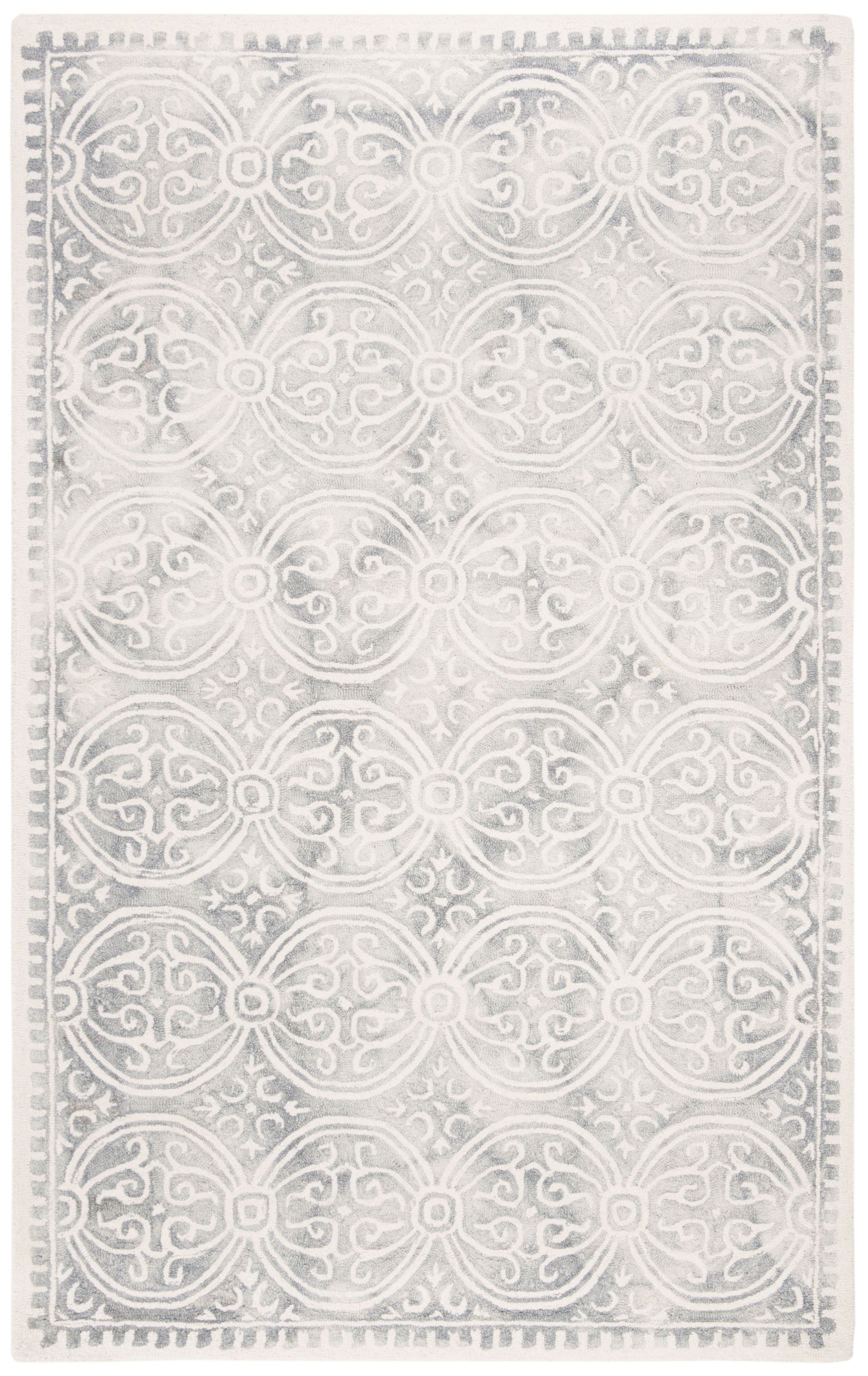 Ivory Elegance 7' Square Hand-Tufted Wool Area Rug