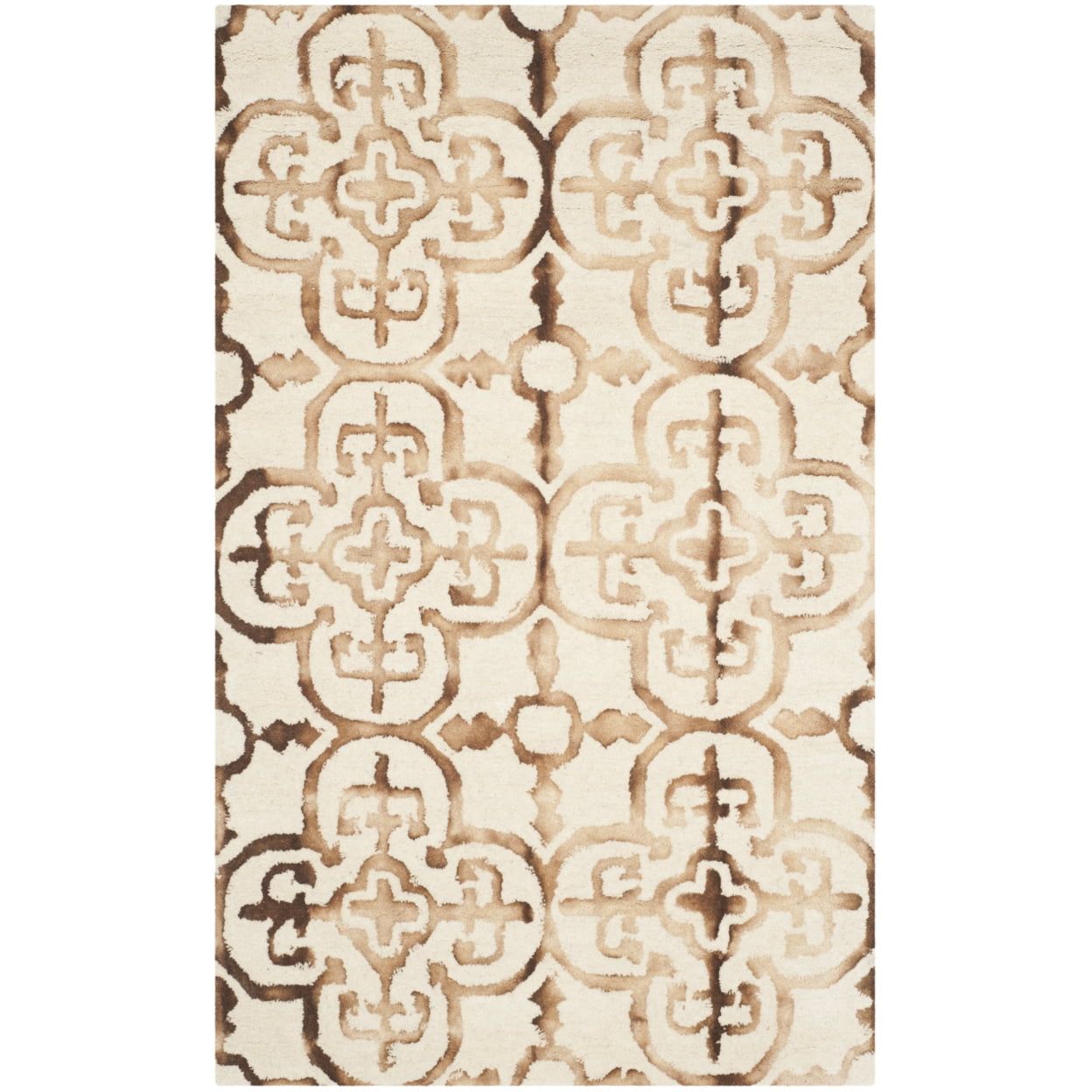 Hand-Tufted Ivory & Camel Wool Rectangular Rug, 3' x 5'