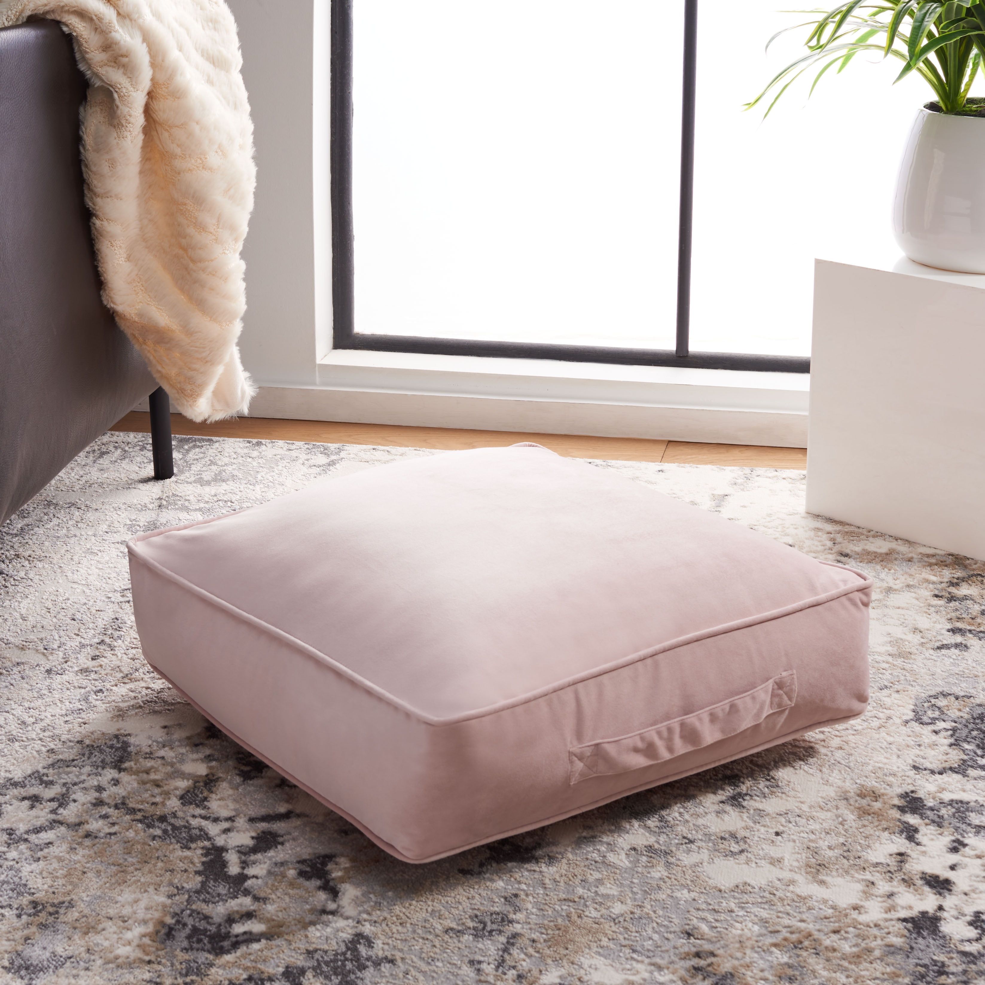 Dulcie Pink 21" Square Floor Pillow