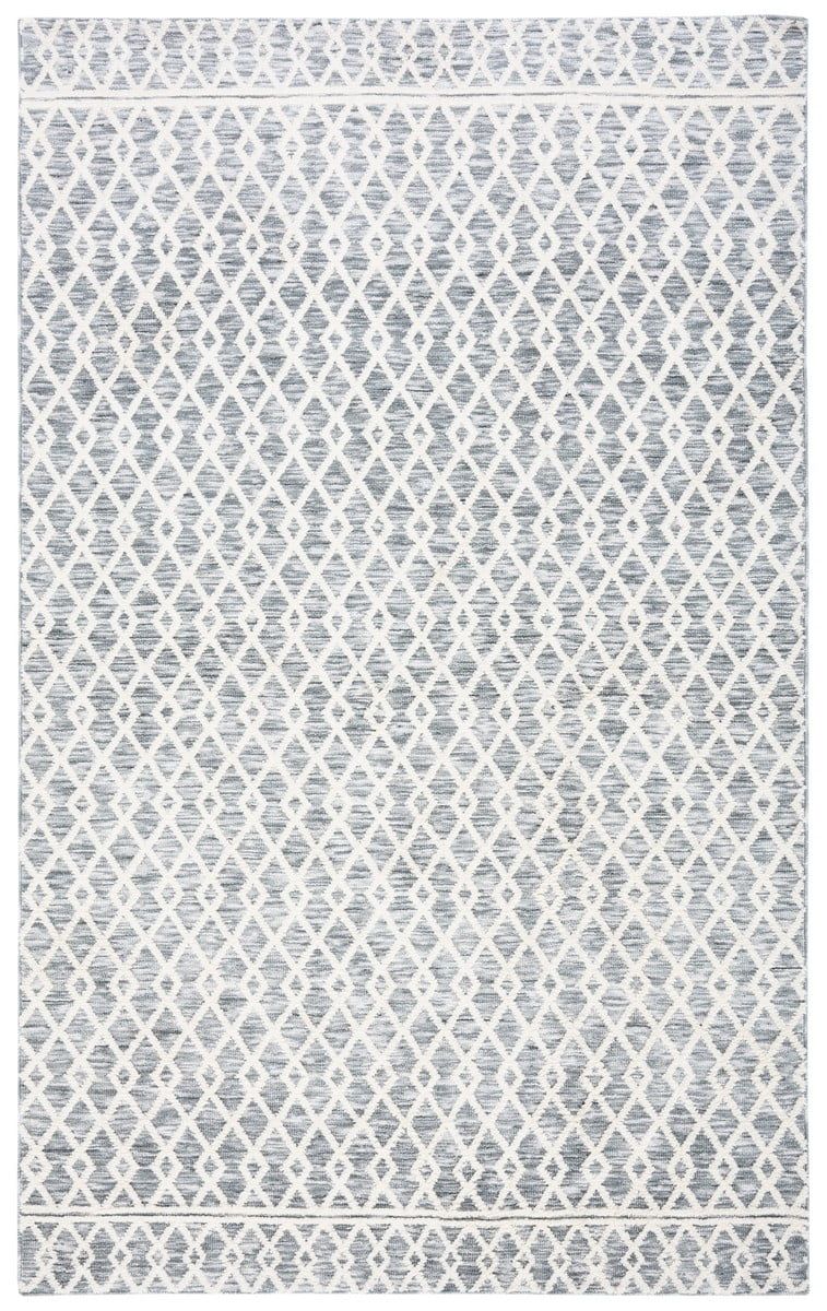 Gray Geometric Easy Care Synthetic Rectangular Rug 3' x 5'