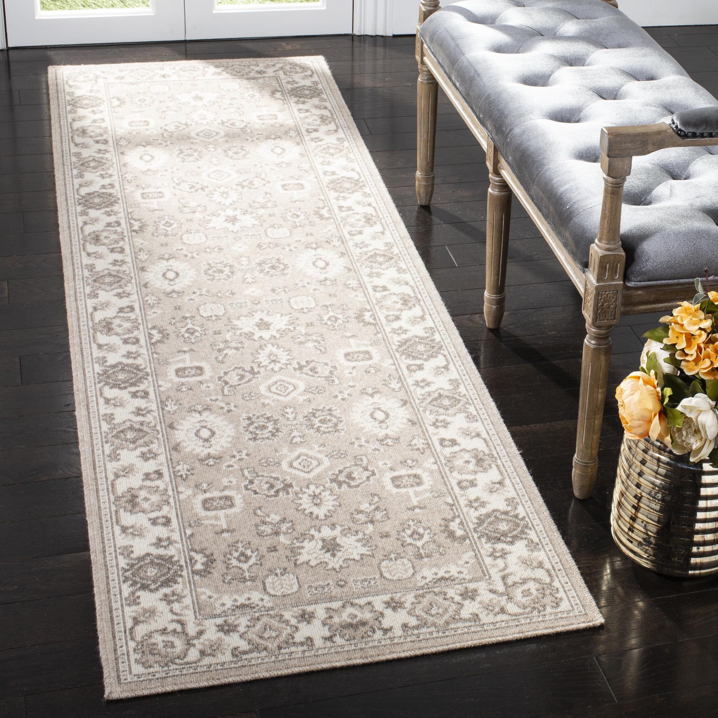 Taupe and Natural Essence Wool Blend 8' x 2'3" Runner Rug