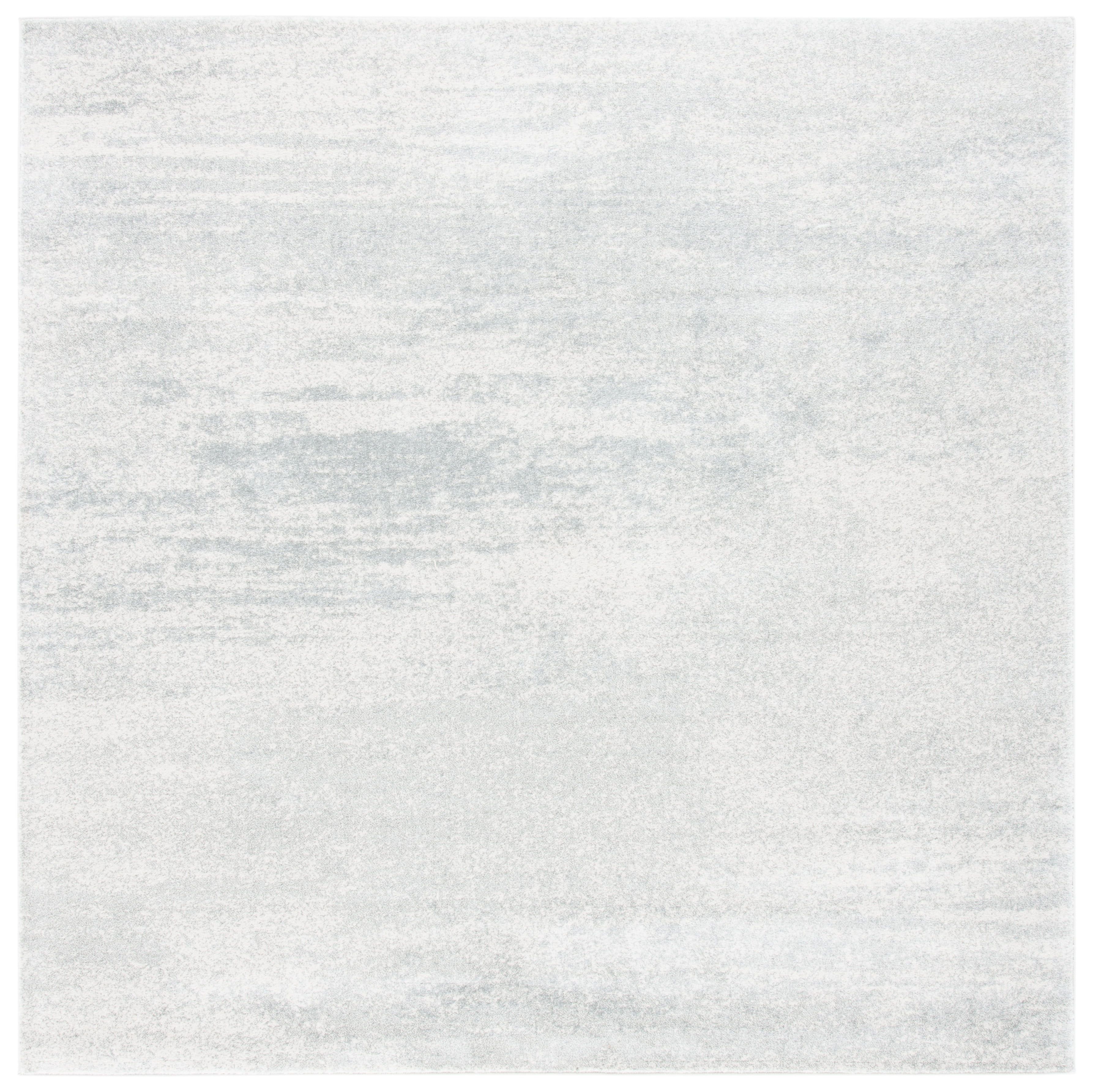 Ivory and Sage Square Synthetic Easy Care Area Rug
