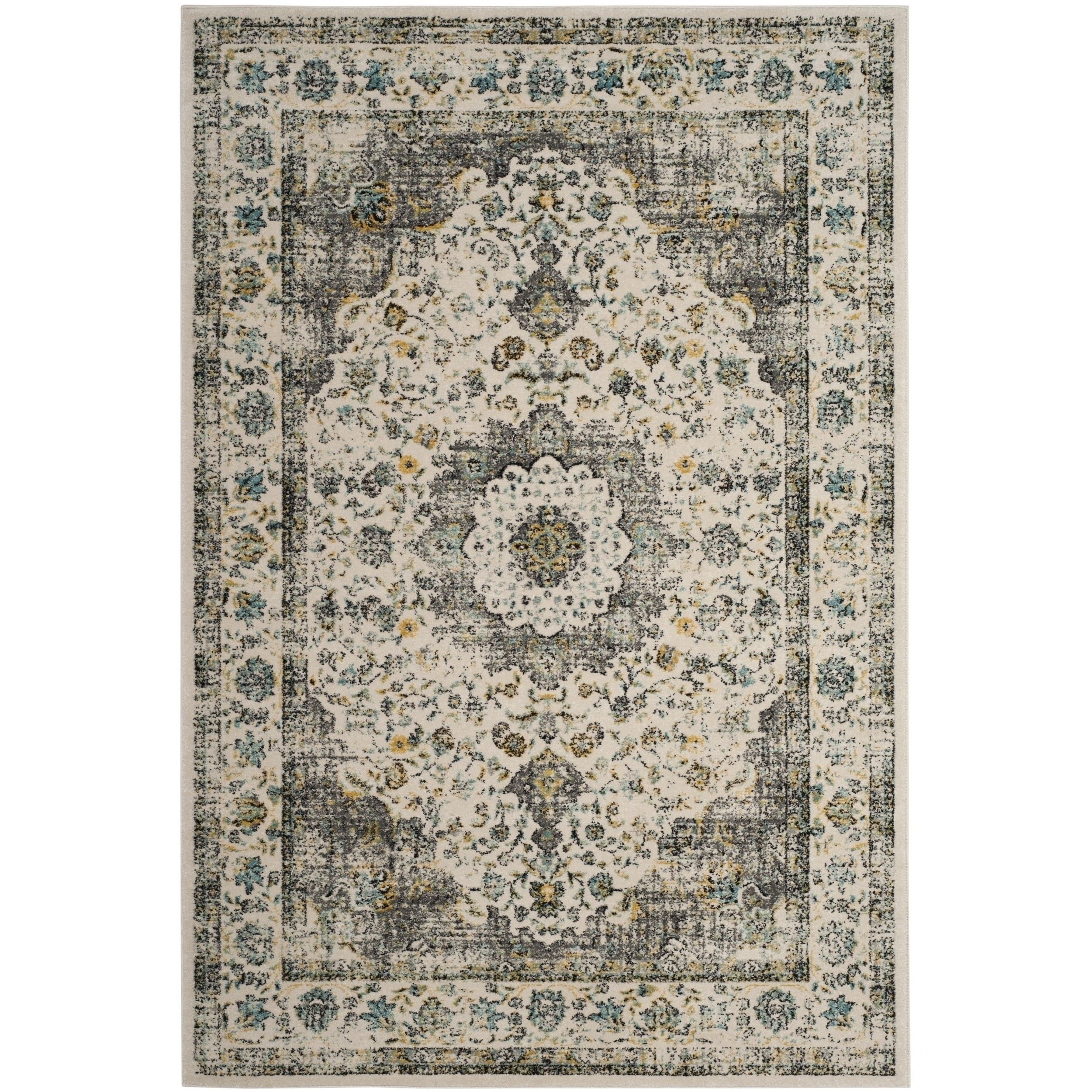 Grey and Gold 12' x 18' Reversible Wool and Synthetic Area Rug