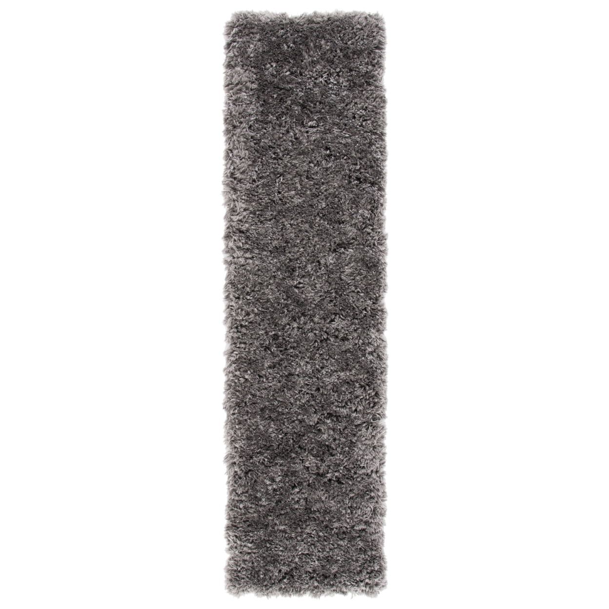 Charcoal Gray 8' x 10' Wool and Synthetic Shag Rug