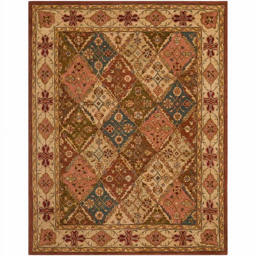Beige Handmade Tufted Wool and Cotton 6' x 9' Rug