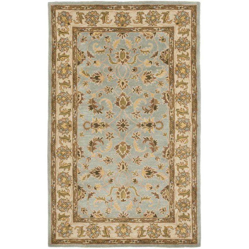 Hand-Tufted Elegance Light Blue Wool Area Rug - 8' x 10'