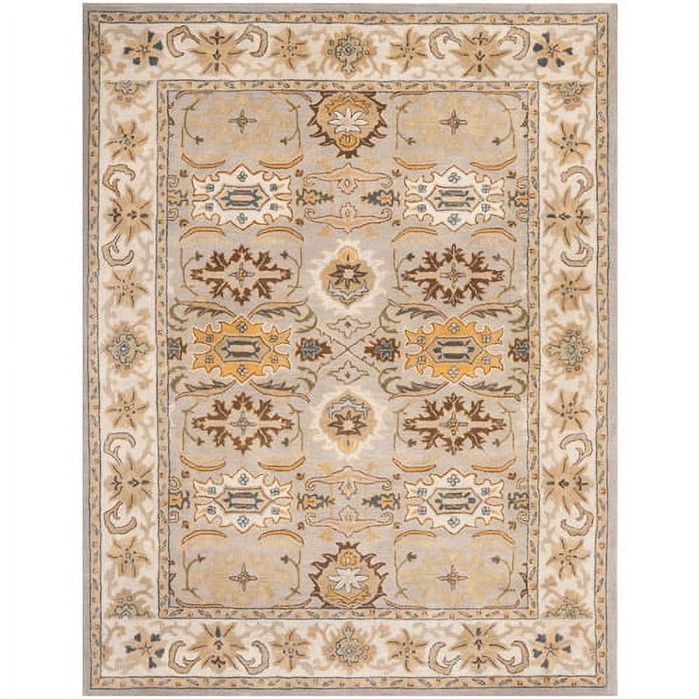 SAFAVIEH Heritage Giles Traditional Wool Area Rug, Light Grey/Grey, 8'3" x 11'
