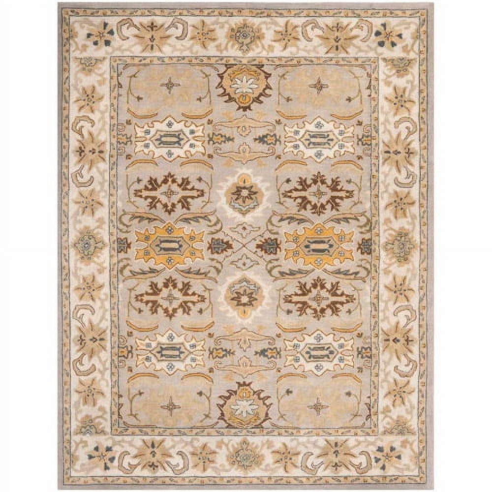 Gray and Beige Hand-Tufted Wool 9' x 12' Area Rug