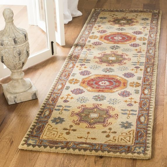 Multi-Color Traditional Wool Hand-Tufted Runner Rug 2'3" x 8'