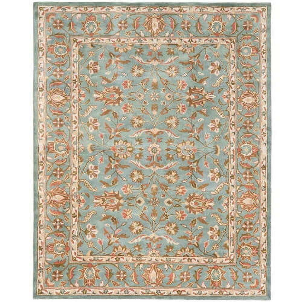 Handmade Blue Wool Tufted Square Area Rug