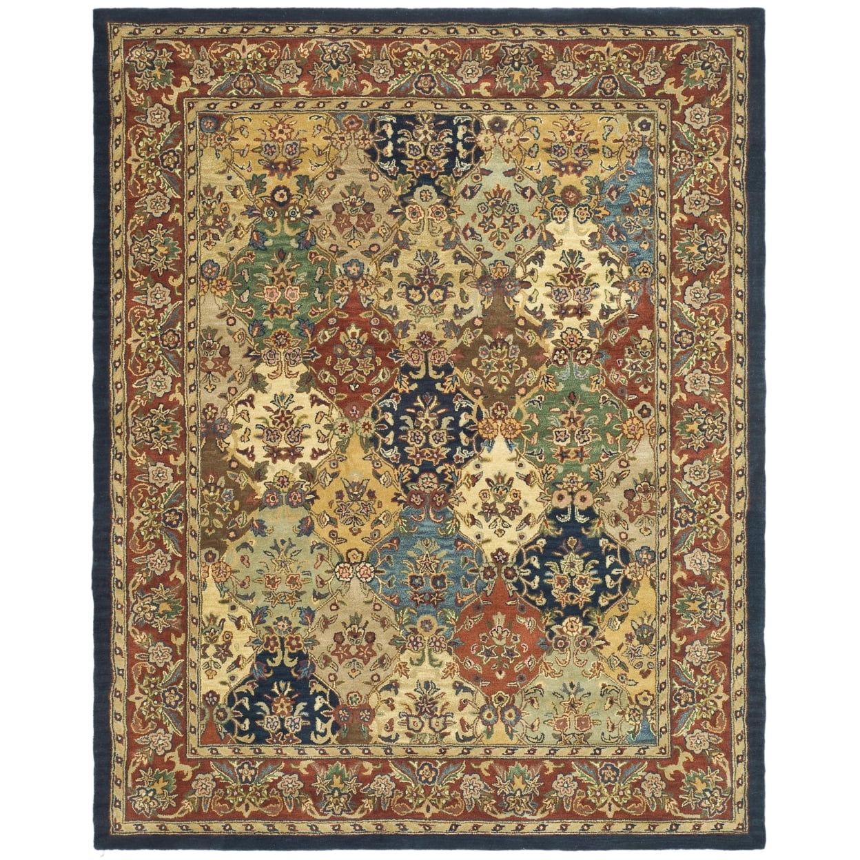 Handmade Heritage Multi-Burgundy Wool 10' Square Area Rug