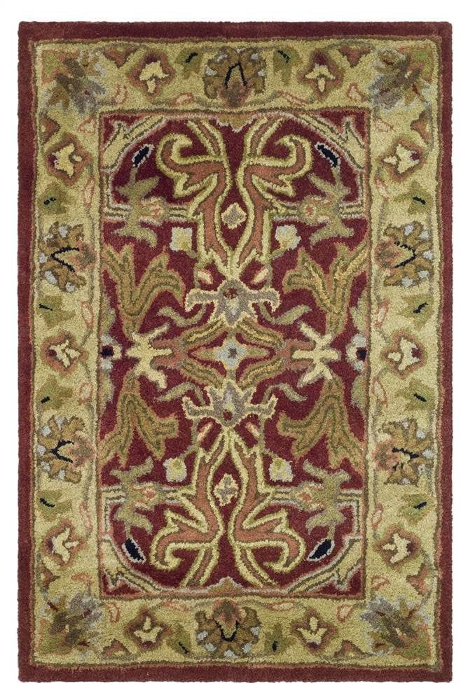 Handmade Red and Gold Wool Tufted Area Rug 8'3" x 11'