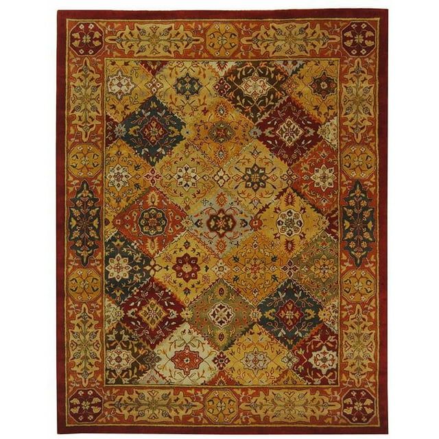 Handmade Red and Multicolor Wool Tufted Area Rug, 11' x 17'