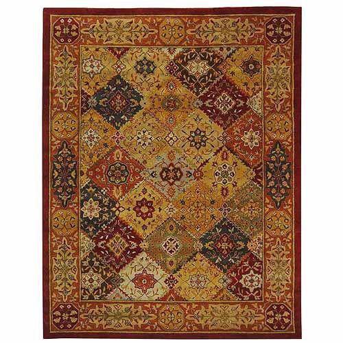 Heritage Hand-Tufted Pure Wool Square Area Rug, Multi