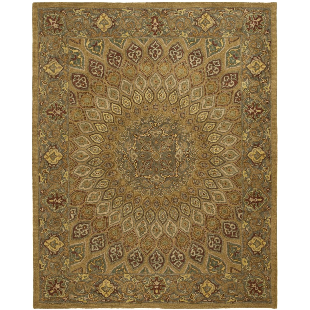 Heritage Light Brown and Gray Hand-Tufted Wool Area Rug 11' x 16'