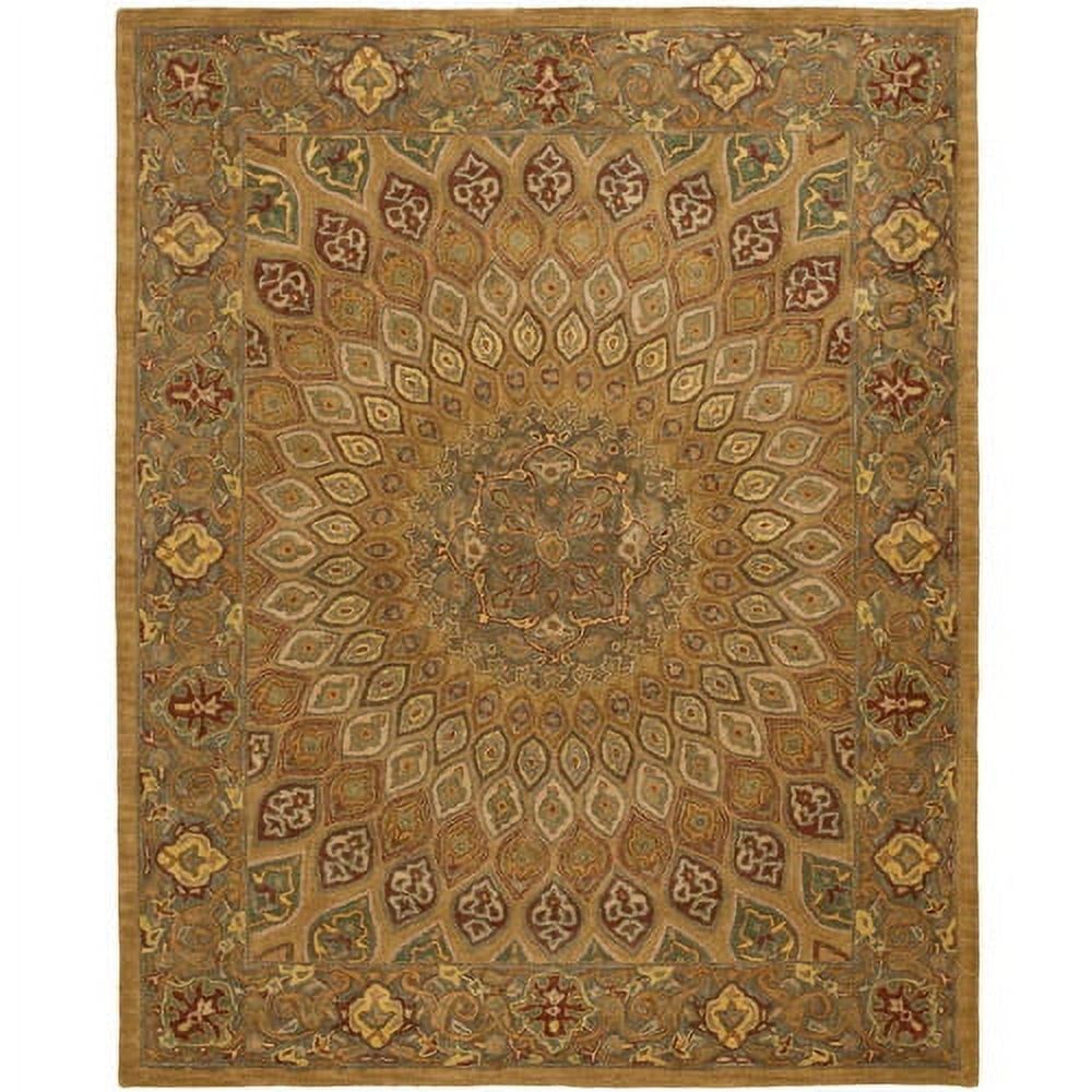 Handmade Light Brown/Grey Wool Tufted Reversible Area Rug, 9' x 12'