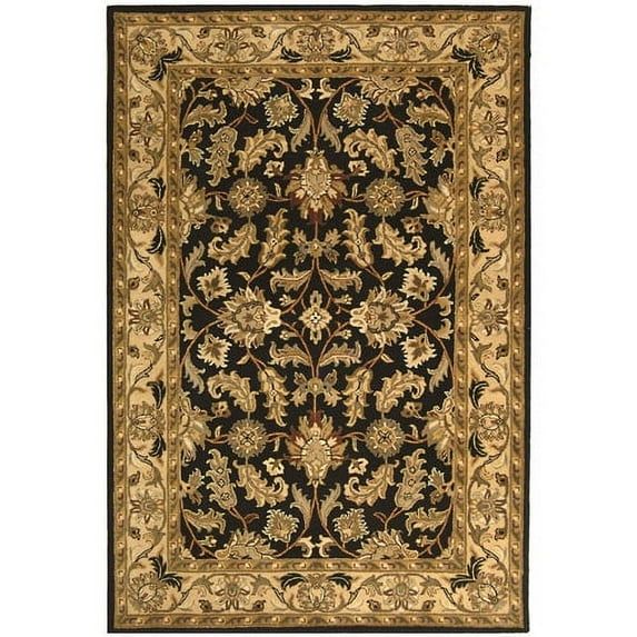 Handmade Black and Beige Wool Tufted Area Rug, 11' x 16'