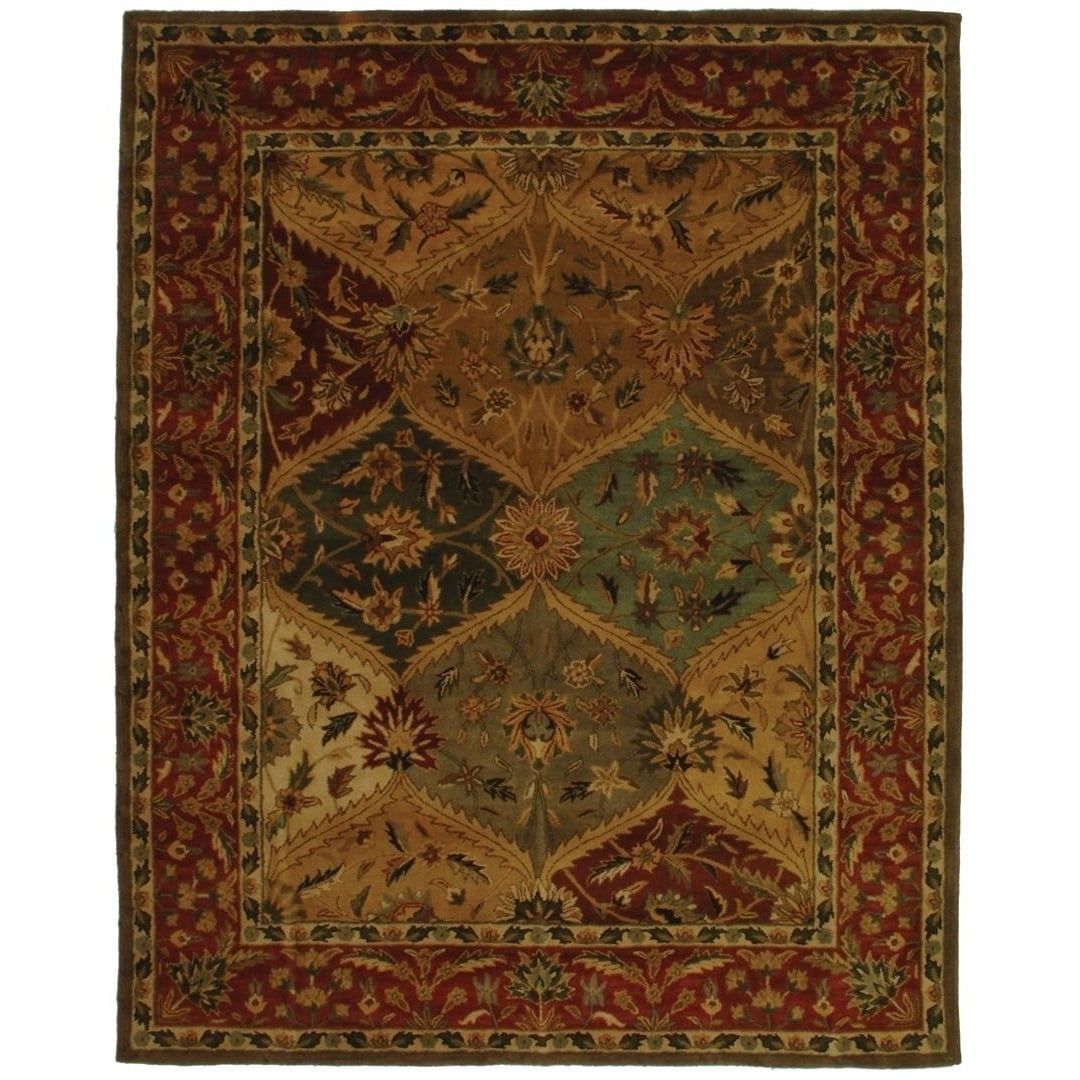 Heritage Multicolor Hand-Tufted Wool Rectangular Area Rug, 5' x 8'