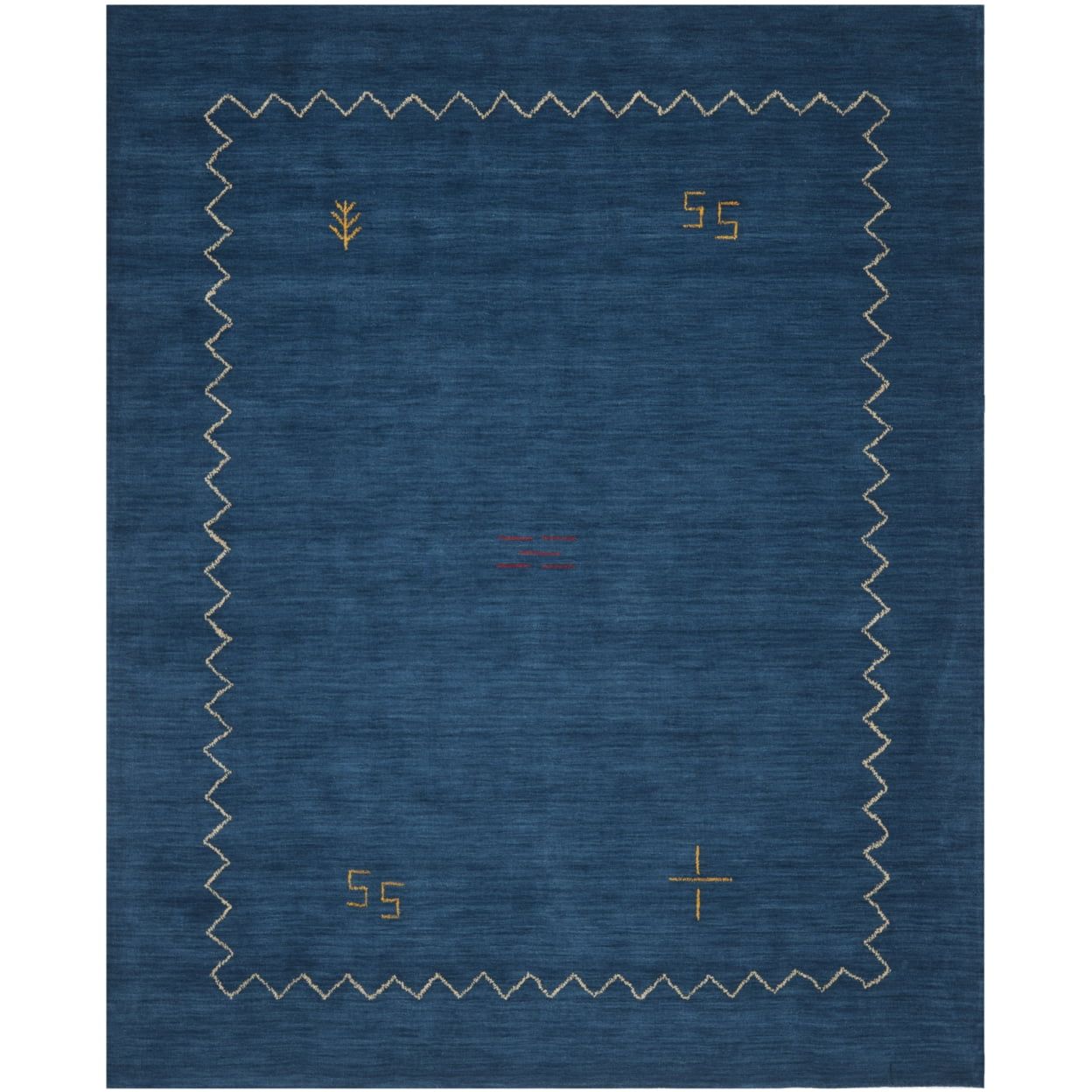 Himalaya Blue Wool 10' x 14' Handmade Shag Rug