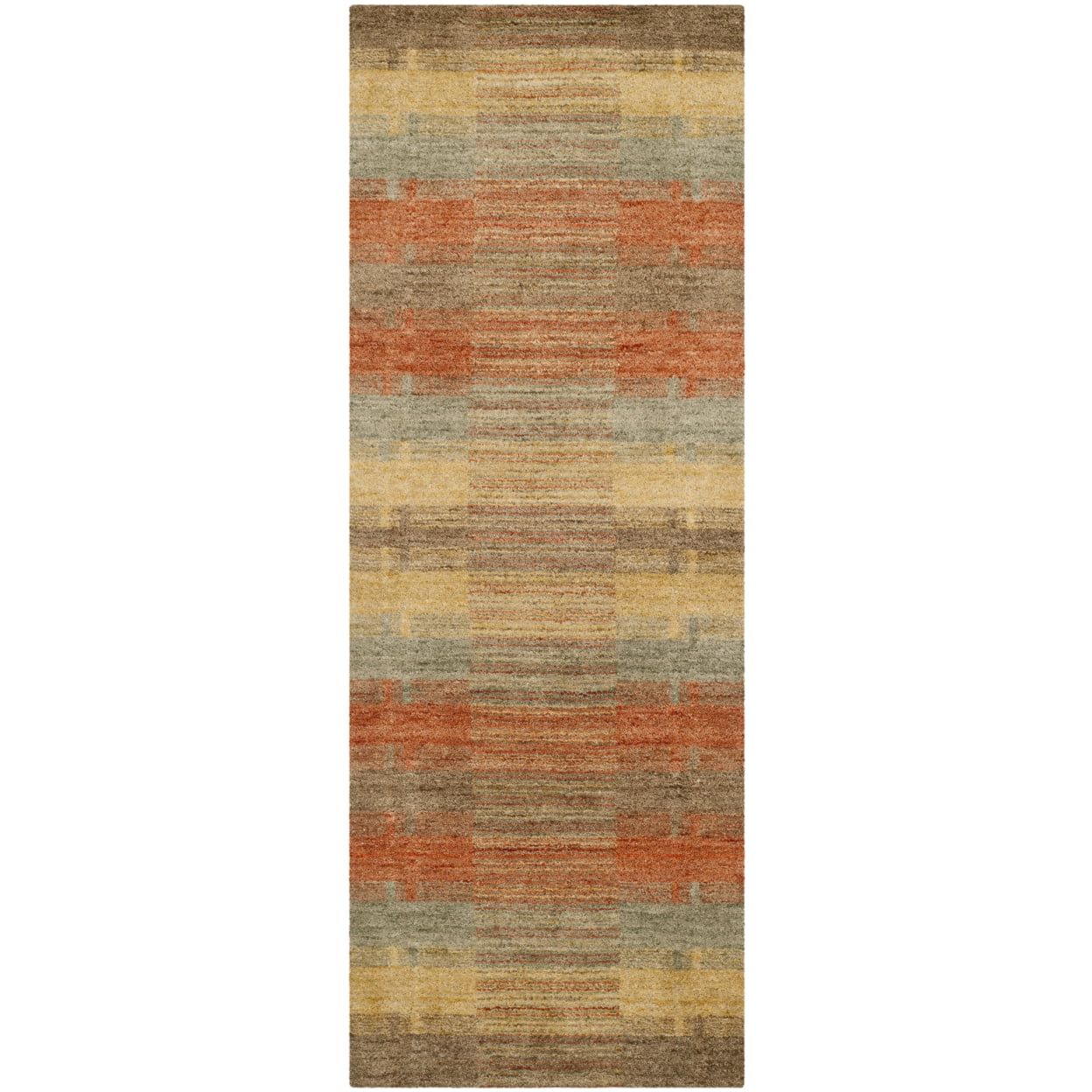 Handmade Multi-Color Wool Runner Rug, 2'3" x 10'