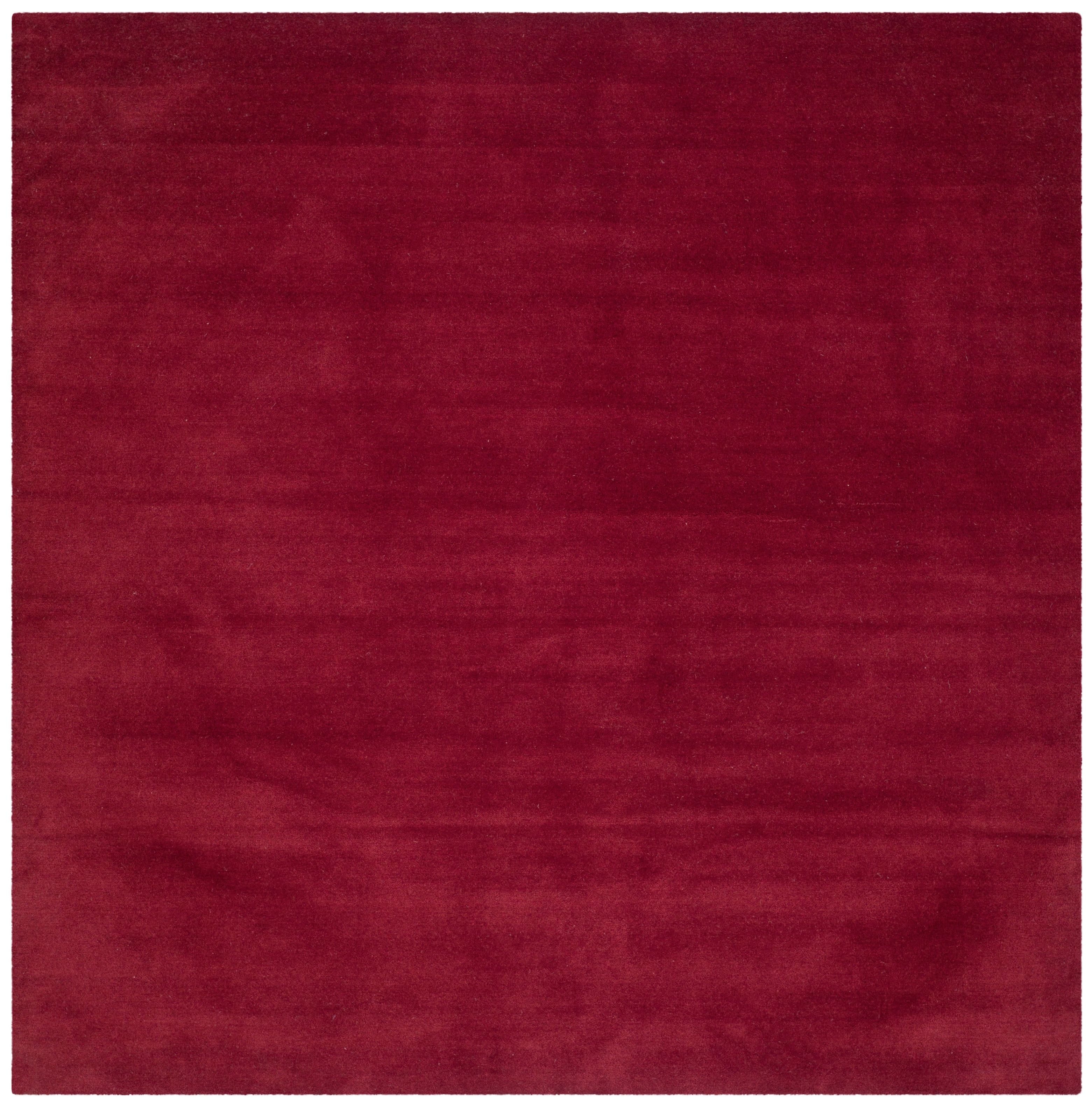 Himalaya Red Wool Handmade Square Area Rug, 8' x 8'